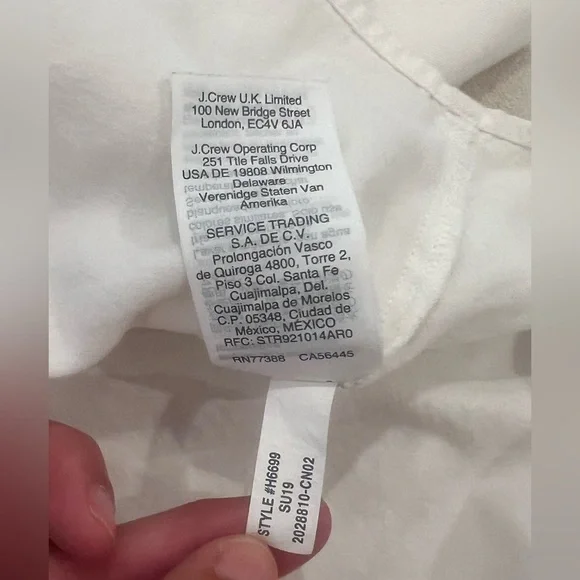 Madewell Courier Button-Back Shirt | White | Size M | Preowned - Picture 13 of 15